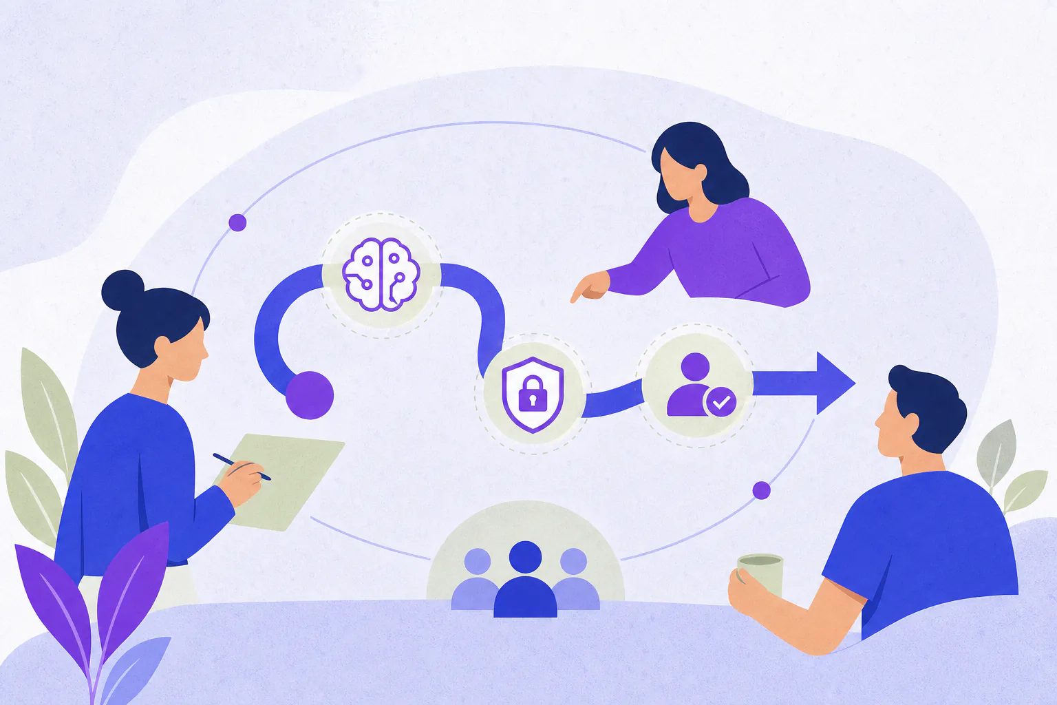 Conceptual workflow illustration for Mapping Admin Workflows with AI Assistance: A Worksheet for Community Groups.