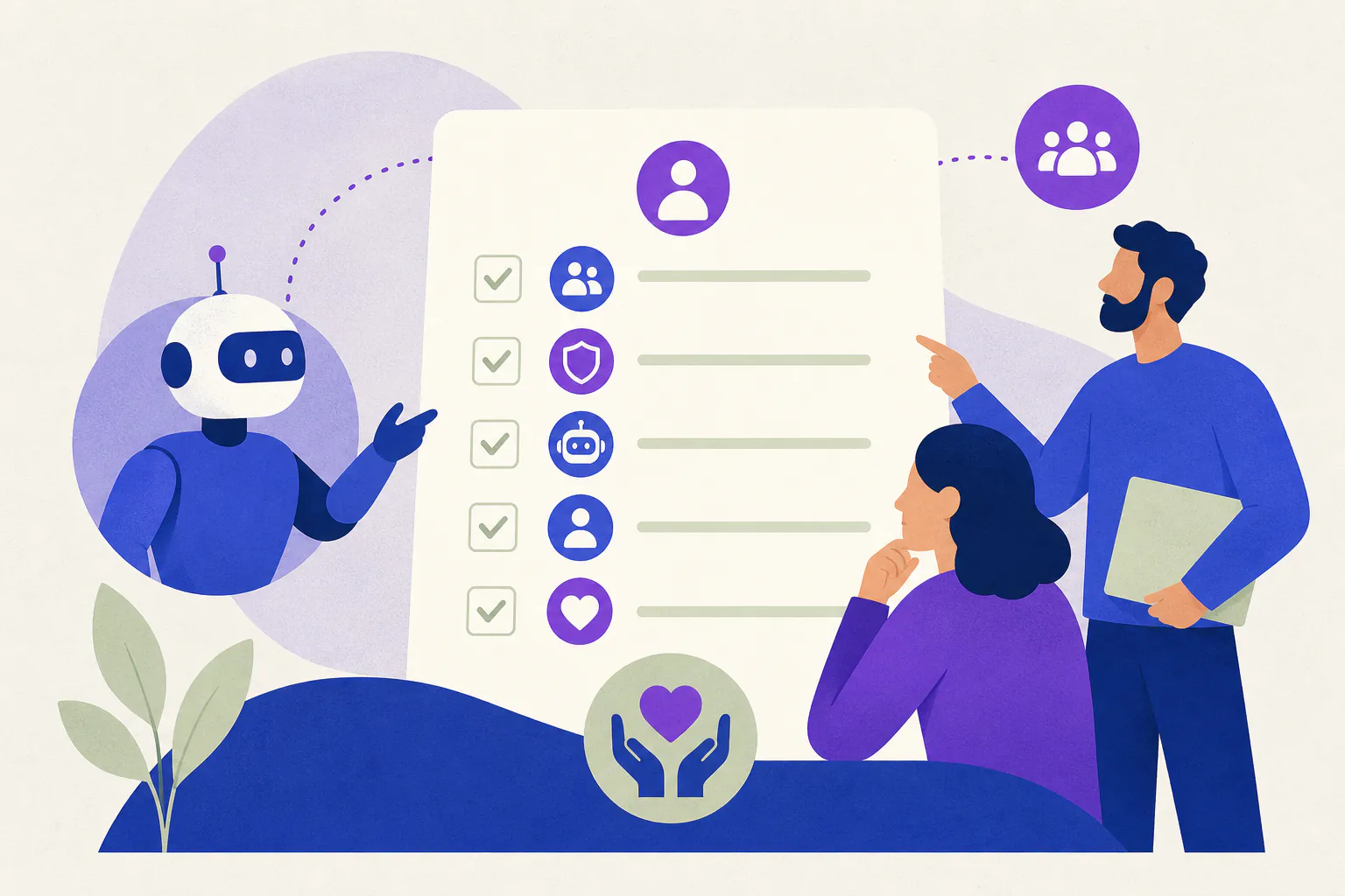 Conceptual workflow illustration for Mapping Admin Workflows with AI Assistance: A Worksheet for Community Groups.