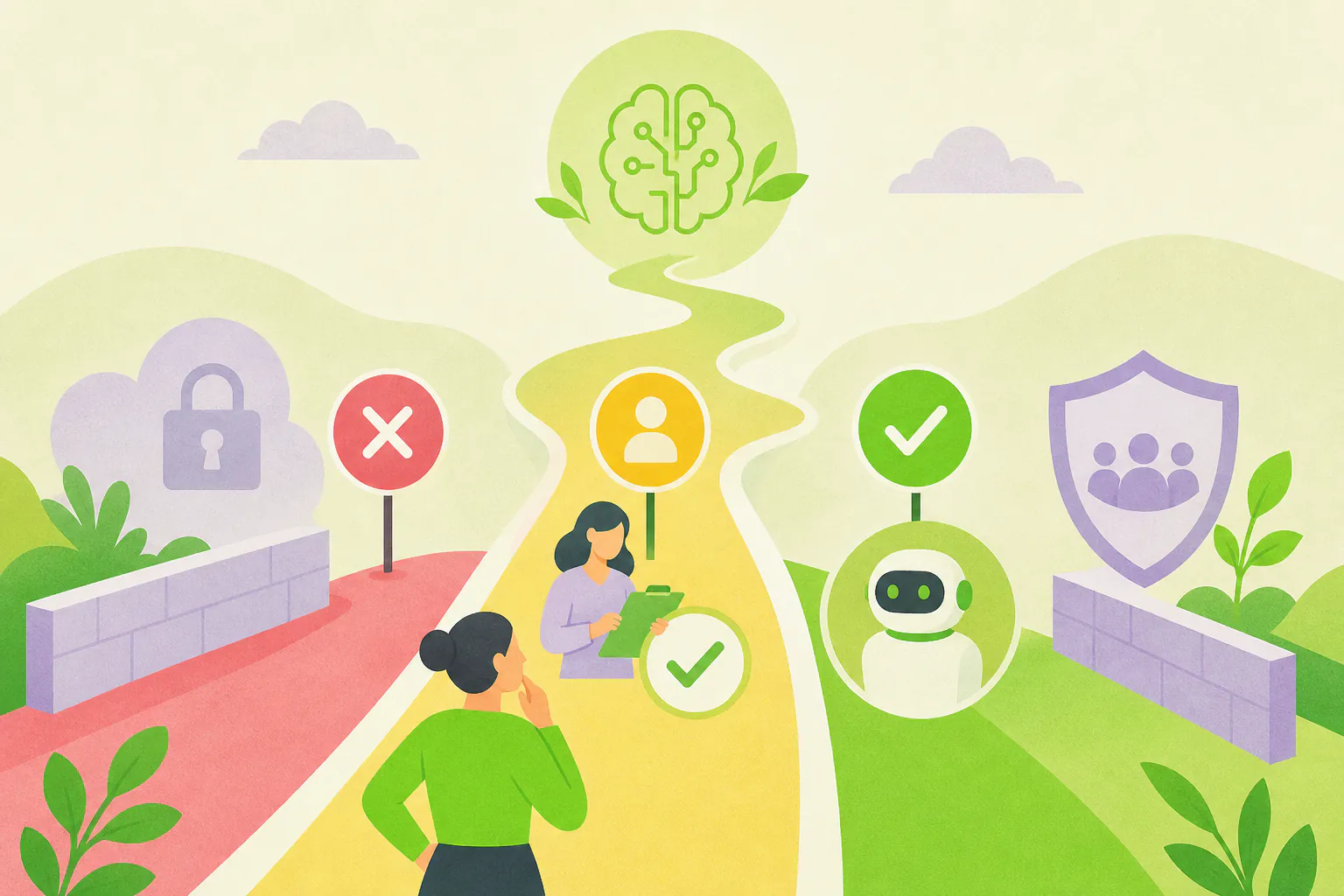 Conceptual decision map for AI admin workflow checklist for small charities and community organisations.