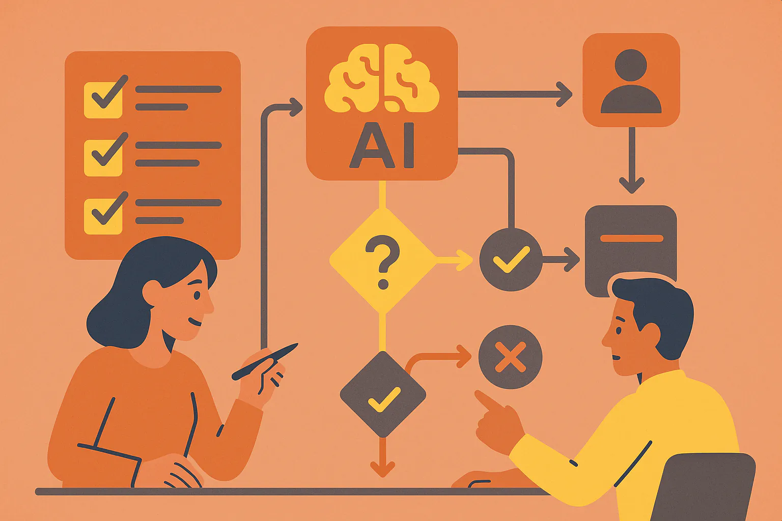 Conceptual decision map for ai workflows for community moderation escalations.